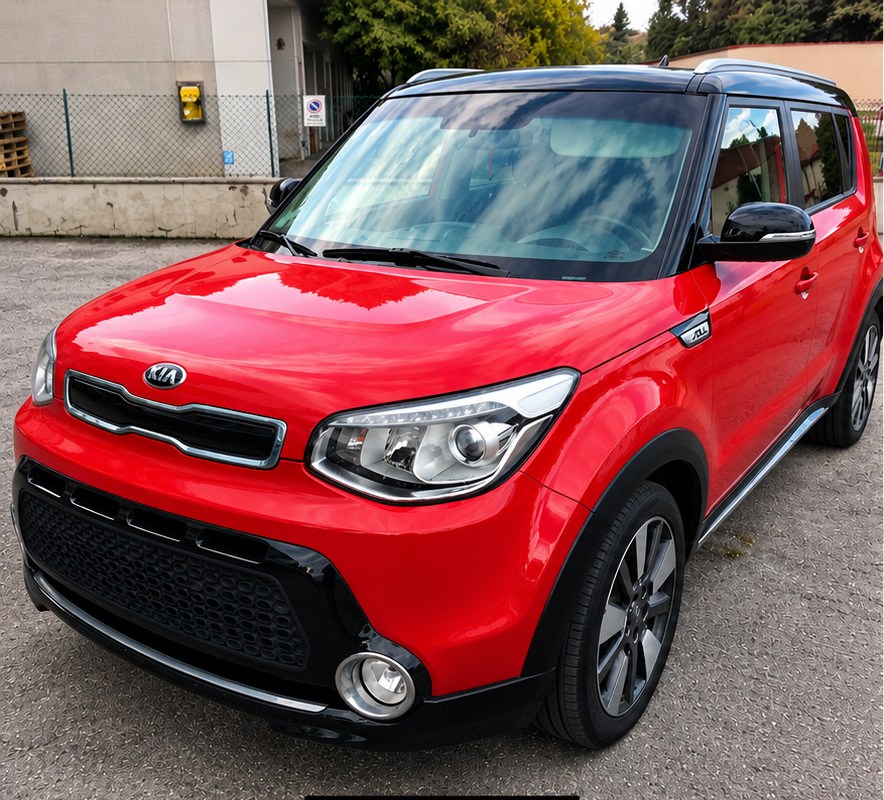 Kia Soul — Wrap marrone opaco: prima